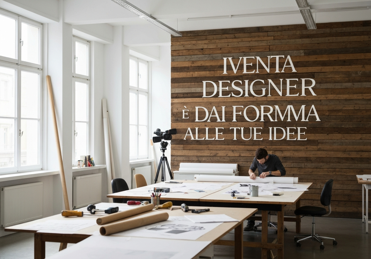 Studenti di design che collaborano su un progetto creativo in uno studio moderno